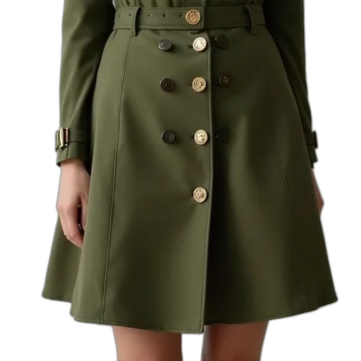 jacket, dress, green, earth tones transparent PNG cut-out