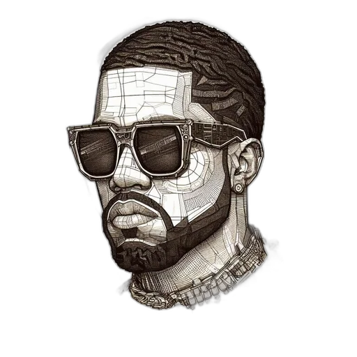 face, jacket, cartoon, photorealistic transparent PNG cut-out