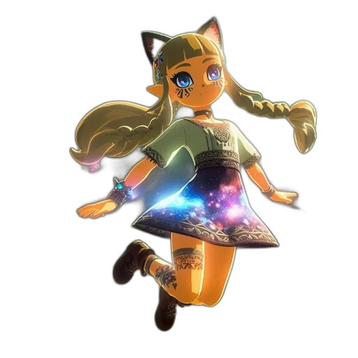 dress, staff, 3d render, concept art transparent PNG cut-out