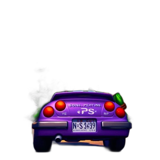 car, weapon, dragon, vaporwave transparent PNG cut-out