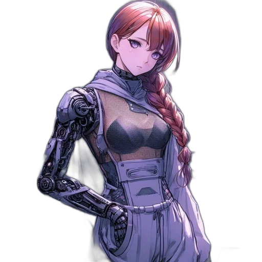 robot, dress, jacket, weapon transparent PNG cut-out