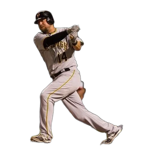 baseball, player, gray, uniform transparent PNG cut-out