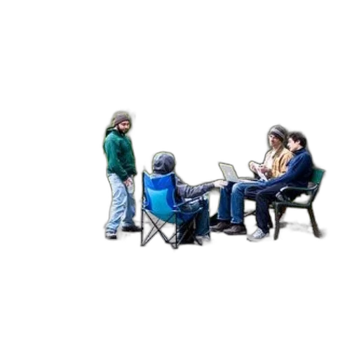 jacket, staff, furniture, hat transparent PNG cut-out