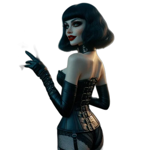 dress, concept art, comic book art, fantasy art transparent PNG cut-out