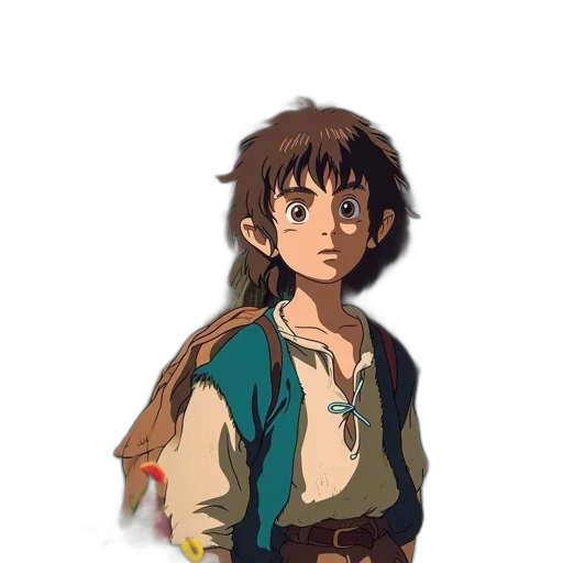 jacket, staff, concept art, anime transparent PNG cut-out