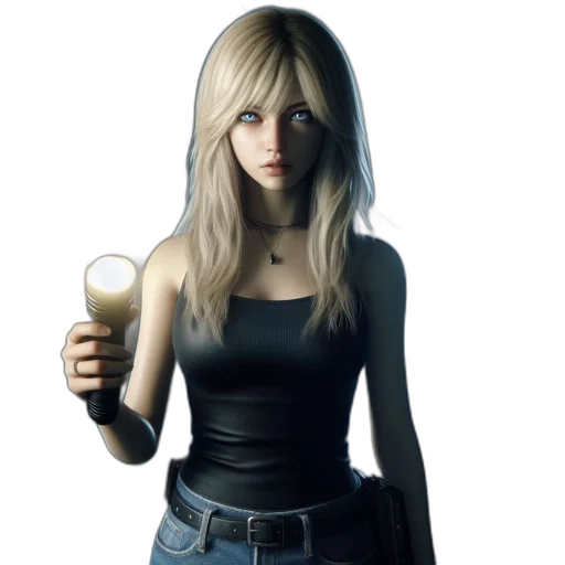 jacket, dress, face, concept art transparent PNG cut-out