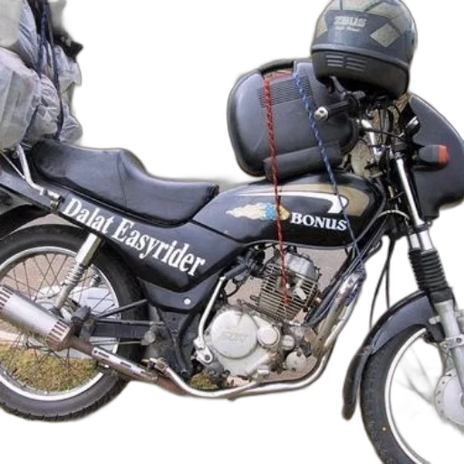 photorealistic, 3d render, black, motorcycle transparent PNG cut-out