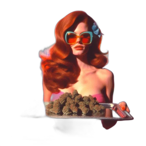 crown, food, 3d render, vaporwave transparent PNG cut-out