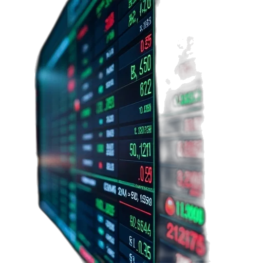 stock, market, screen, seen transparent PNG cut-out