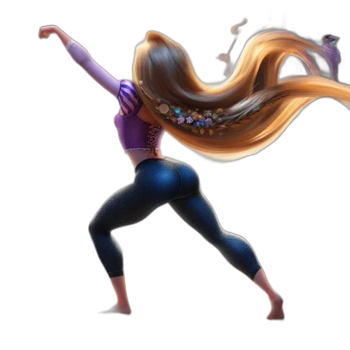 hair, concept art, 3d render, fantasy art transparent PNG cut-out