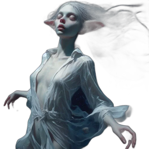 creature, dress, staff, face transparent PNG cut-out