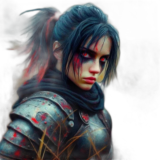 face, mask, weapon, fantasy art transparent PNG cut-out