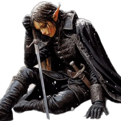 sword, jacket, weapon, staff transparent PNG cut-out