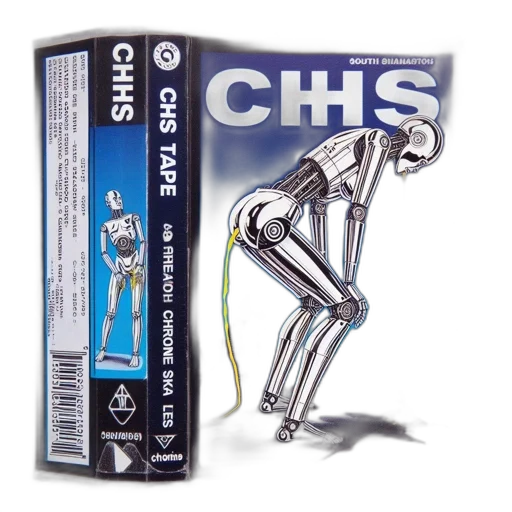 robot, cyberpunk, 3d render, cassette transparent PNG cut-out