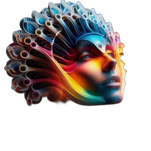 crown, mask, face, hair transparent PNG cut-out