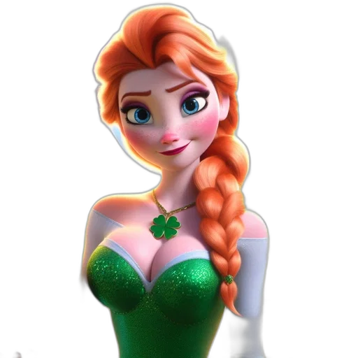 dress, crown, jewelry, 3d render transparent PNG cut-out