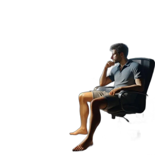 furniture, staff, face, 3d render transparent PNG cut-out