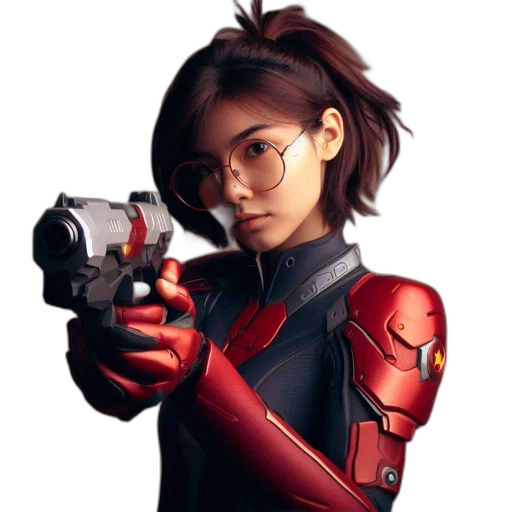 weapon, jacket, robot, concept art transparent PNG cut-out