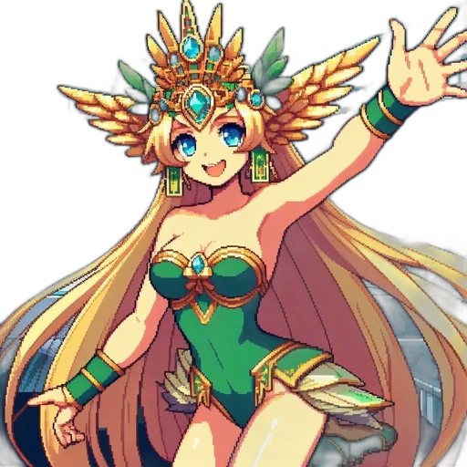 crown, staff, dress, dragon transparent PNG cut-out