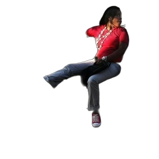 woman, red, shirt, white transparent PNG cut-out