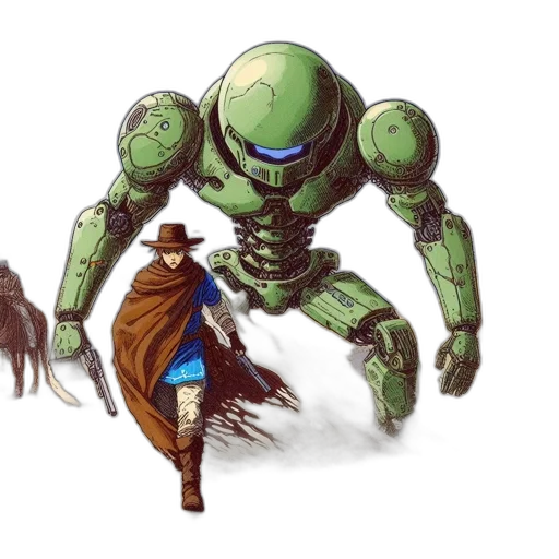 robot, creature, weapon, concept art transparent PNG cut-out