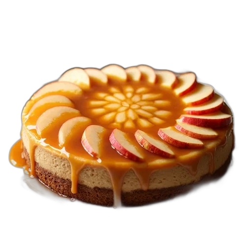 food, crown, 3d render, caramel transparent PNG cut-out