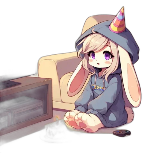 hat, staff, food, pixel art transparent PNG cut-out