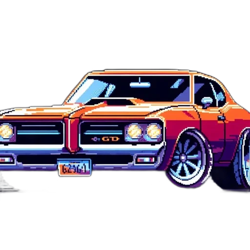 car, weapon, pixel art, concept art transparent PNG cut-out