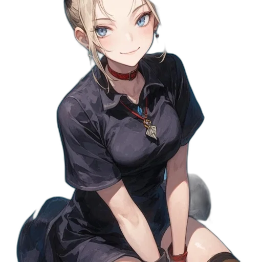 staff, dress, face, jewelry transparent PNG cut-out