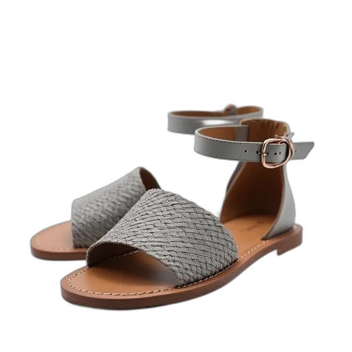 shoes, pair, grey, flat transparent PNG cut-out