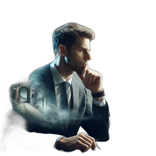 jacket, face, robot, staff transparent PNG cut-out
