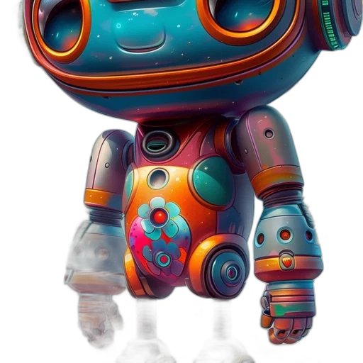 robot, creature, staff, concept art transparent PNG cut-out