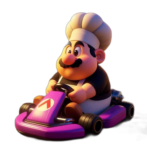 car, food, animal, 3d render transparent PNG cut-out