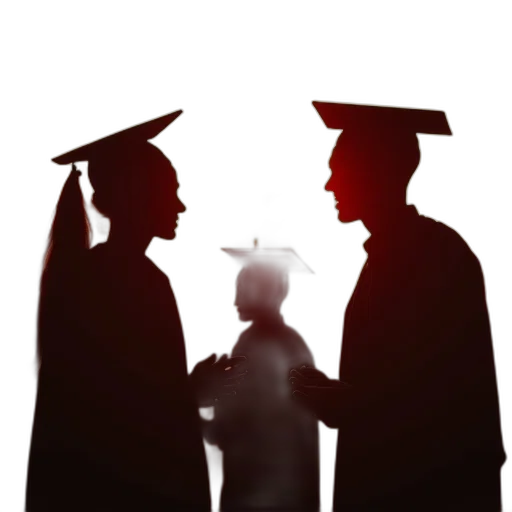 hat, staff, 3d render, graduation transparent PNG cut-out