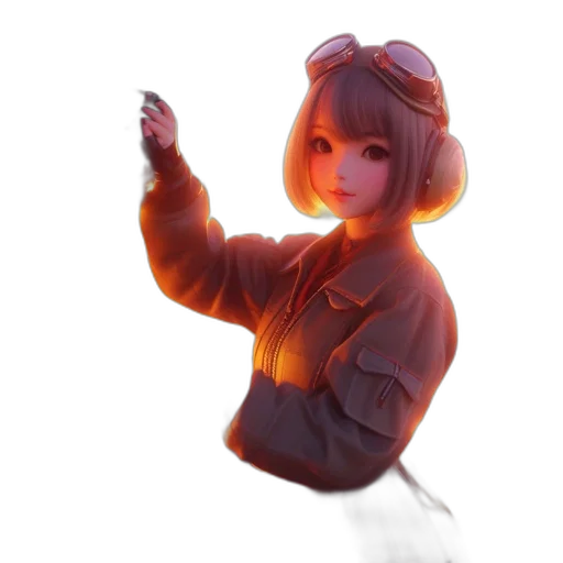 staff, jacket, weapon, robot transparent PNG cut-out