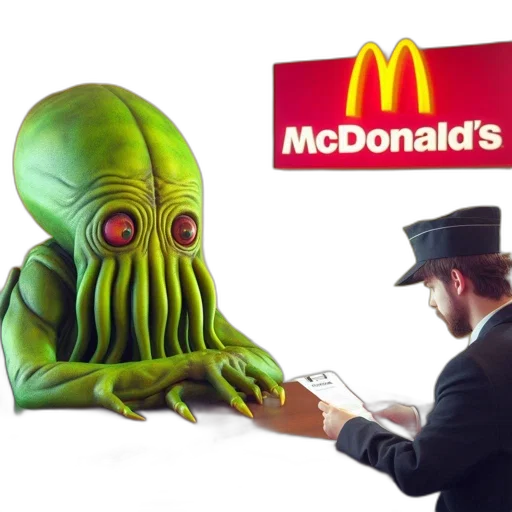 food, creature, staff, robot transparent PNG cut-out