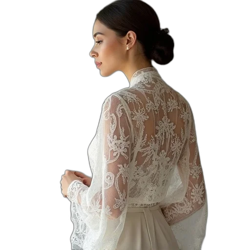 dress, jewelry, photorealistic, sheer transparent PNG cut-out