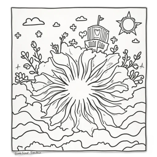 crown, flower, staff, tree transparent PNG cut-out