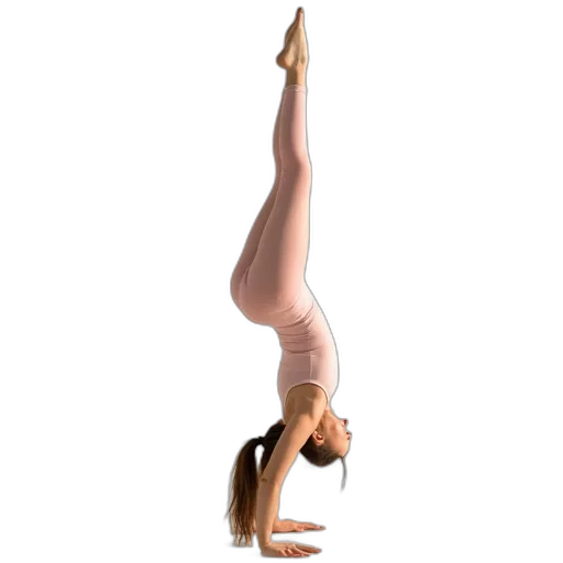 staff, woman, doing, handstand transparent PNG cut-out