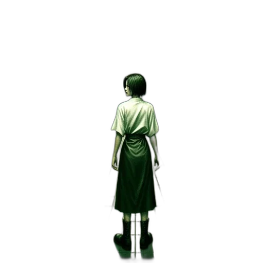 dress, staff, robot, weapon transparent PNG cut-out