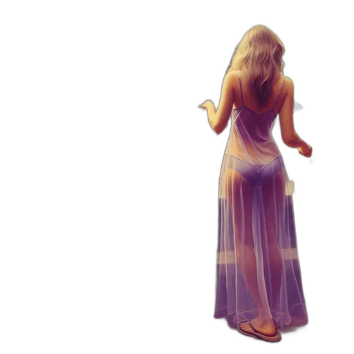 dress, hair, staff, umbrella transparent PNG cut-out