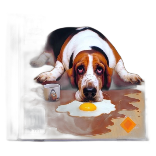 food, animal, oil painting, photorealistic transparent PNG cut-out