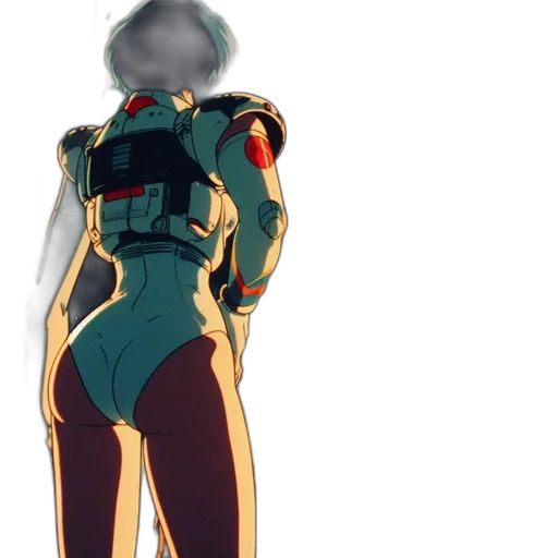 robot, jacket, dress, weapon transparent PNG cut-out