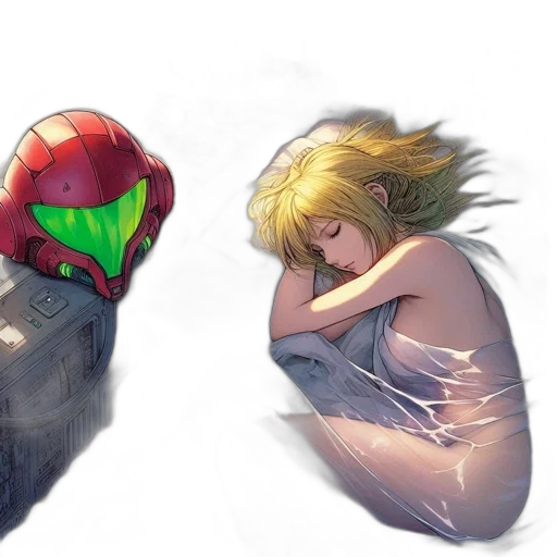 mask, concept art, watercolor, comic book art transparent PNG cut-out