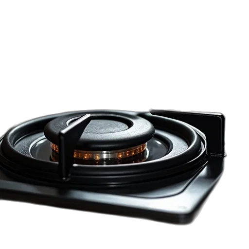 3d render, three, burner, cooktop transparent PNG cut-out