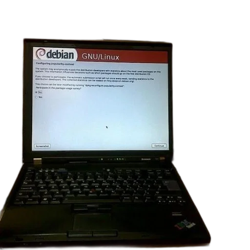 staff, laptop, debian, gnu transparent PNG cut-out