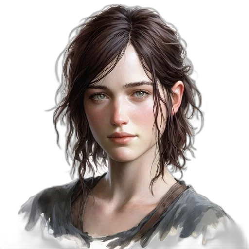 face, dragon, hair, staff transparent PNG cut-out