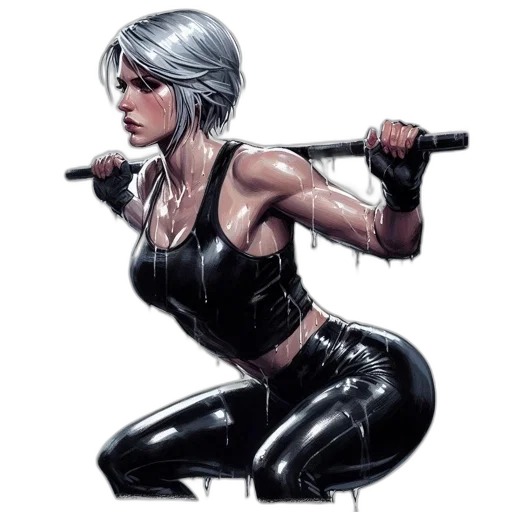 weapon, comic book art, concept art, cyberpunk transparent PNG cut-out