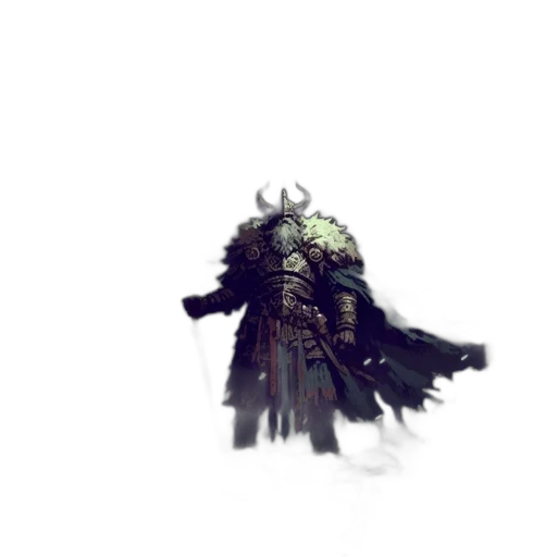 creature, mask, staff, sword transparent PNG cut-out