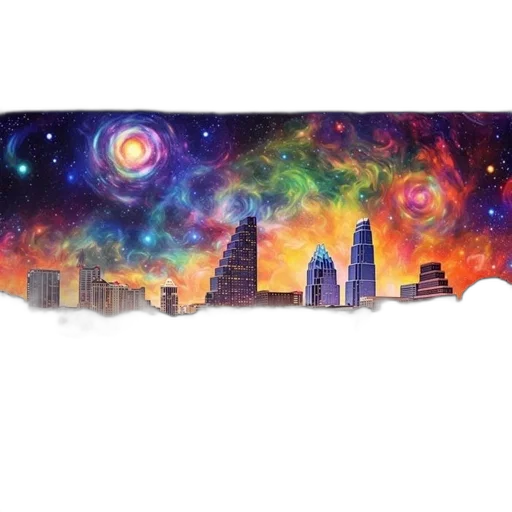 watercolor, fantasy art, concept art, outer space transparent PNG cut-out